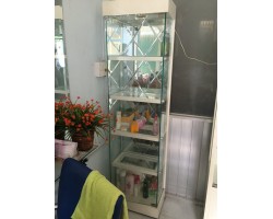 Thanh Lý Tủ Kiếng Mỹ Phẩm Cũ 0m5 x 1m8 Giá Rẻ